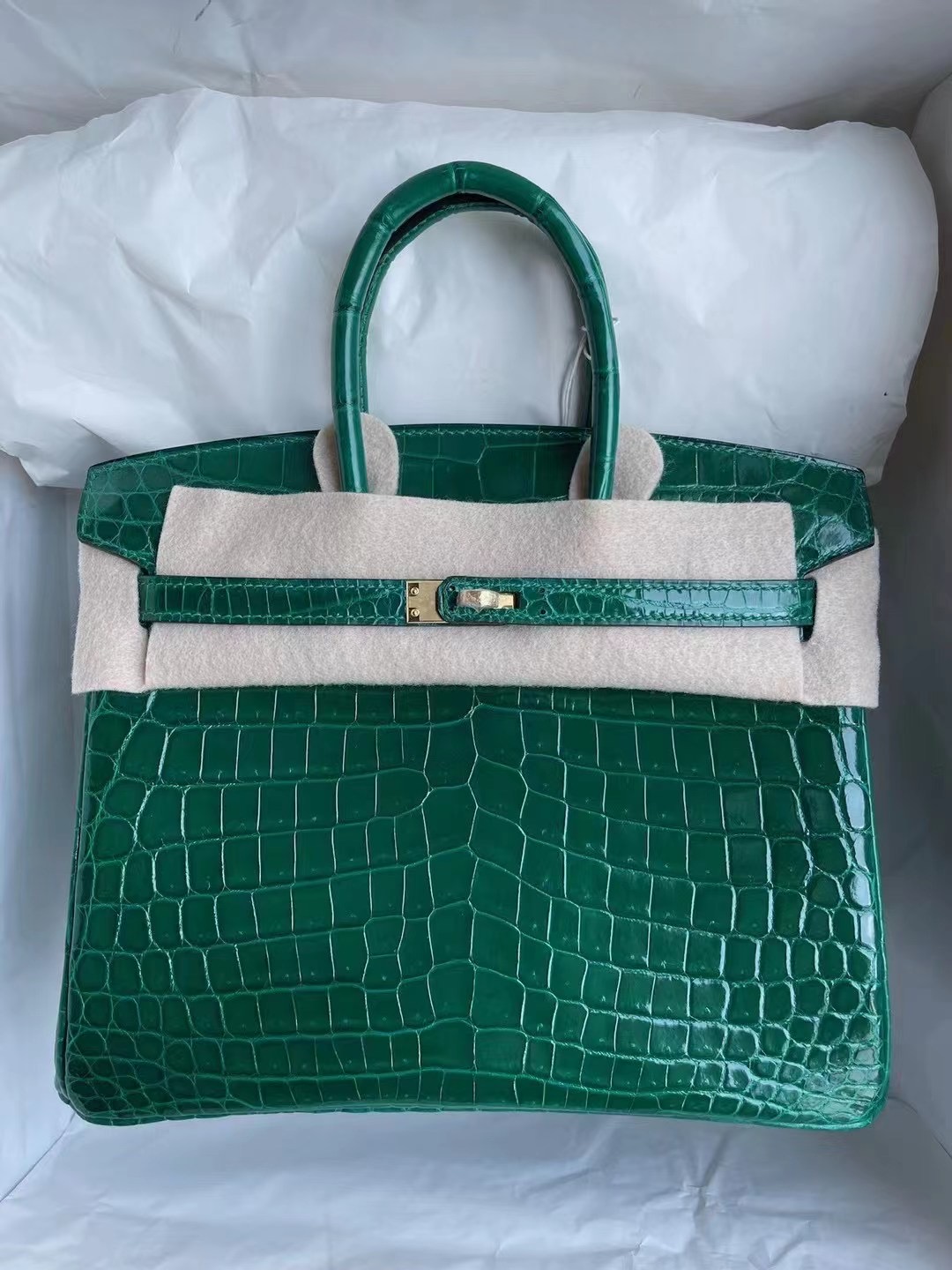 Wan Chai Hong Kong Hermes Birkin 25cm 6Q 翡翠綠 Very Emerald尼羅鱷魚