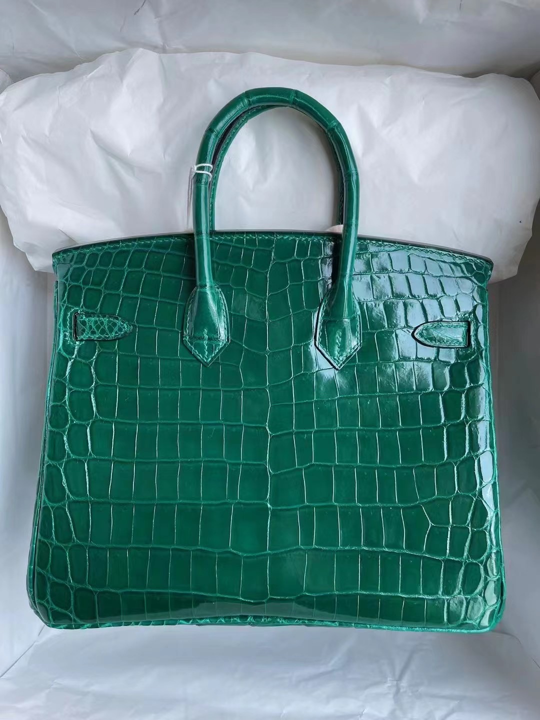 Wan Chai Hong Kong Hermes Birkin 25cm 6Q 翡翠綠 Very Emerald尼羅鱷魚