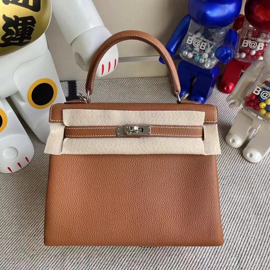 愛馬仕女包哪個顏色最經典 Hermes Kelly 25cm Togo CK37 Gold 金棕色