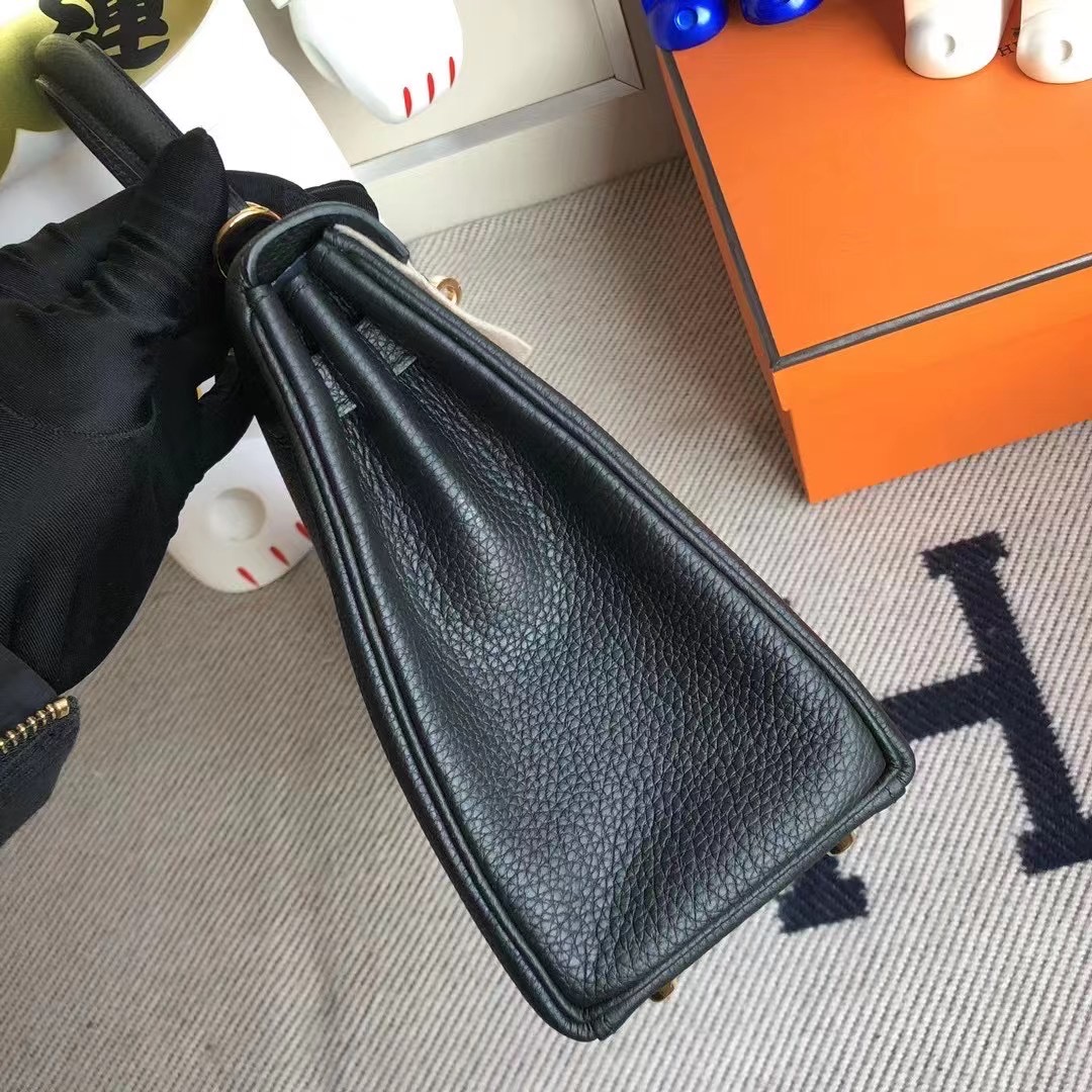 臺灣新竹市 Hermes Kelly 25cm Togo leather 89 Noir 黑色 金扣