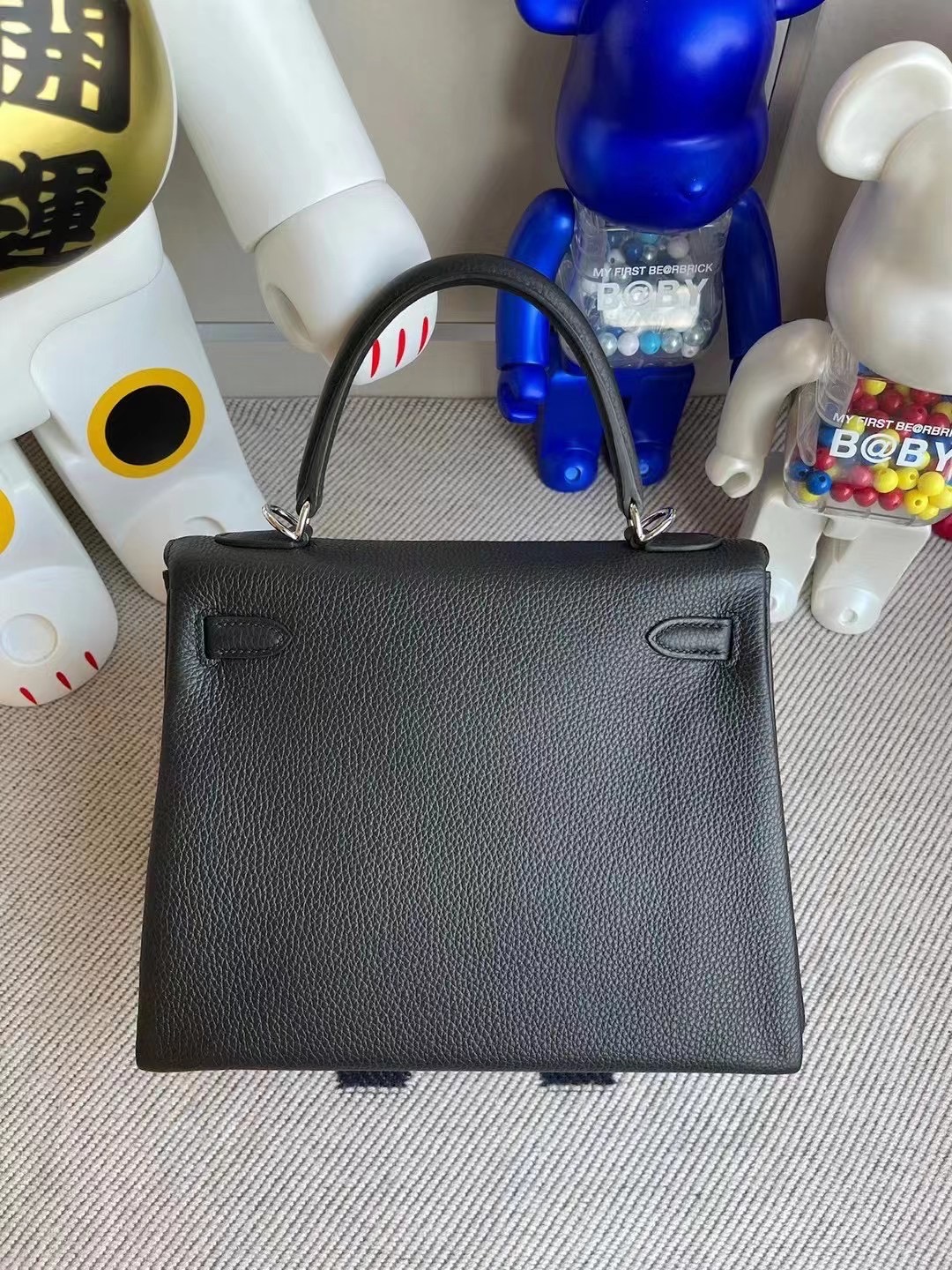 Hermes Kelly 25cm Togo leather CK89 Noir 黑色 銀扣 全手工蜜蠟線縫製