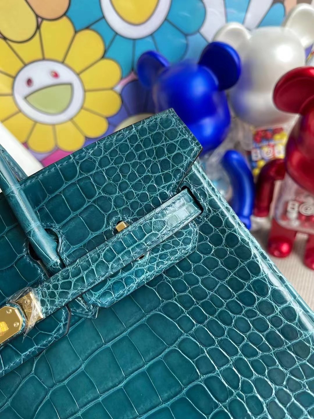 愛馬仕鉑金女包多少錢 Hermes Birkin 25 W0 Vert Bosphore 博斯普魯斯綠美洲鱷魚