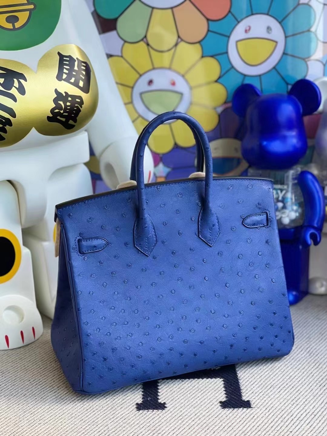 Hermes Birkin 25cm Ostrich 南非KK鴕鳥皮 7T Blue Electric 電光藍 金扣