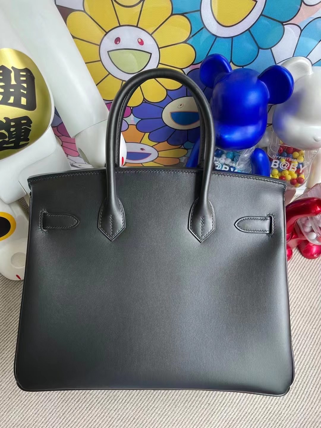 香港元朗區愛馬仕鉑金包 Hermes Birkin 30 So Black Box CK89 Noir黑色黑扣