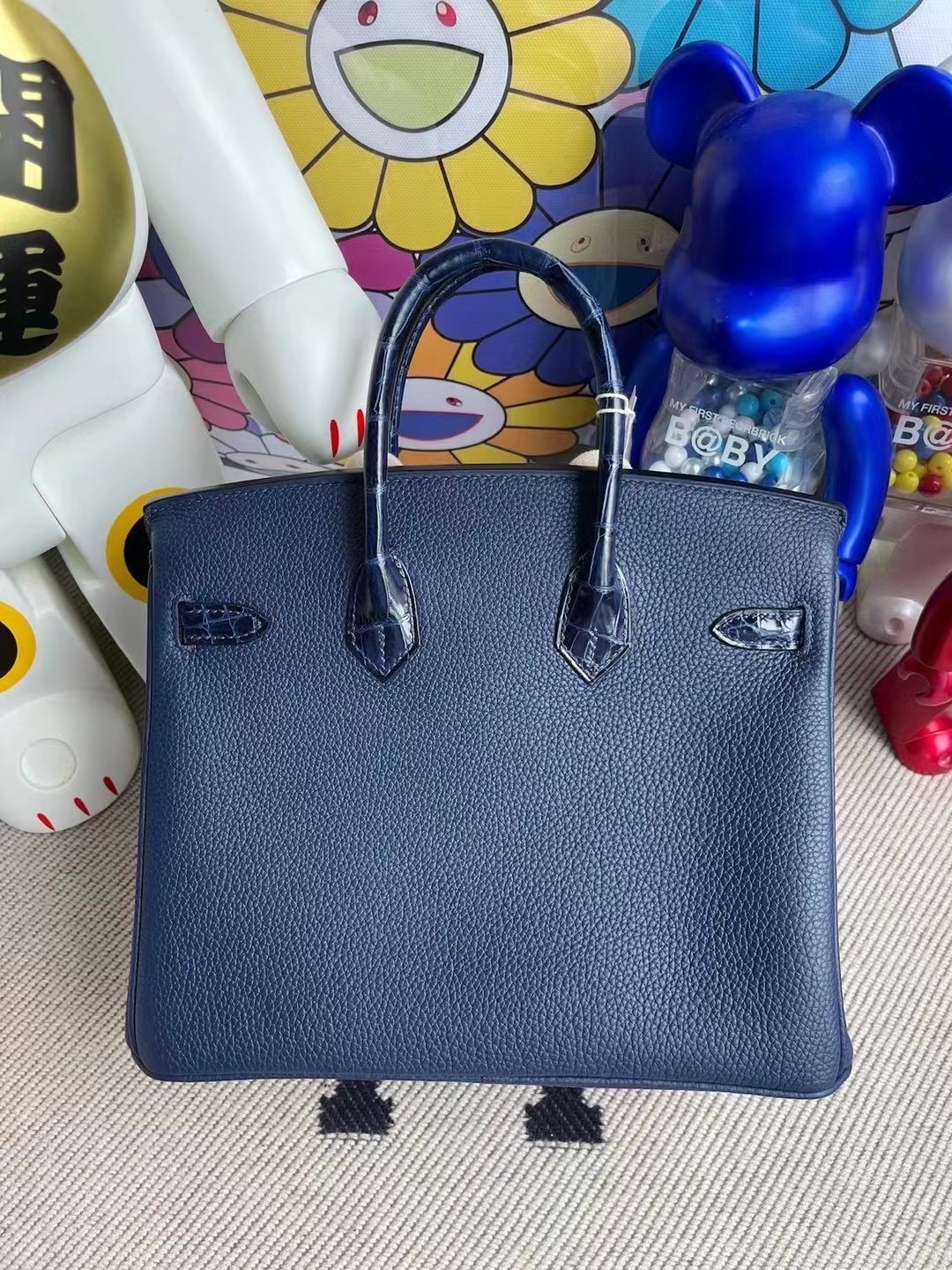 Hermes Birkin 25cm Touch Togo 73 Blue sapphire寶石藍尼羅鱷魚 玫瑰金扣