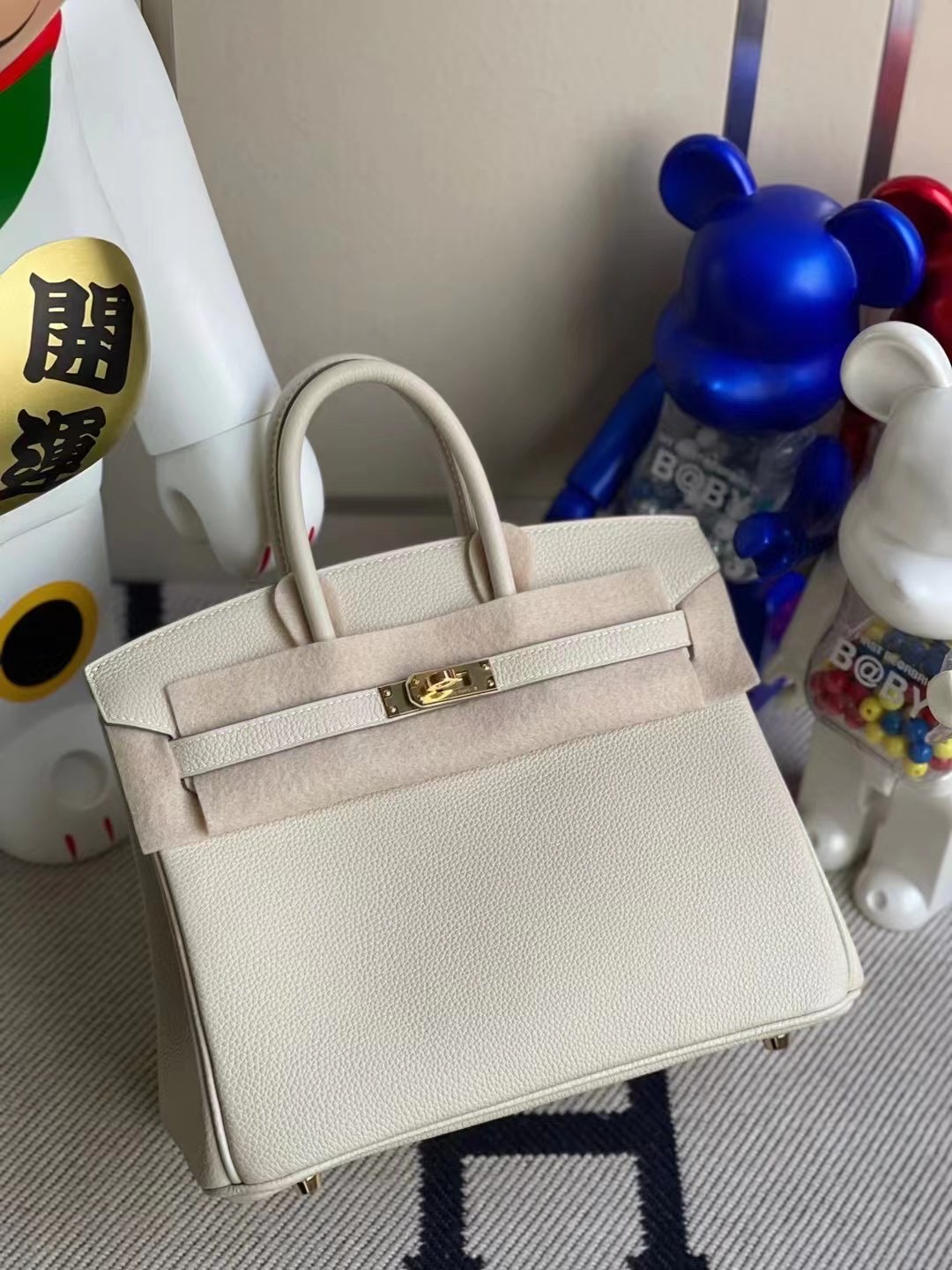 Hermes Birkin 25cm Togo CC10 Craie 奶昔白 禦用原廠小牛皮 金扣 Z刻