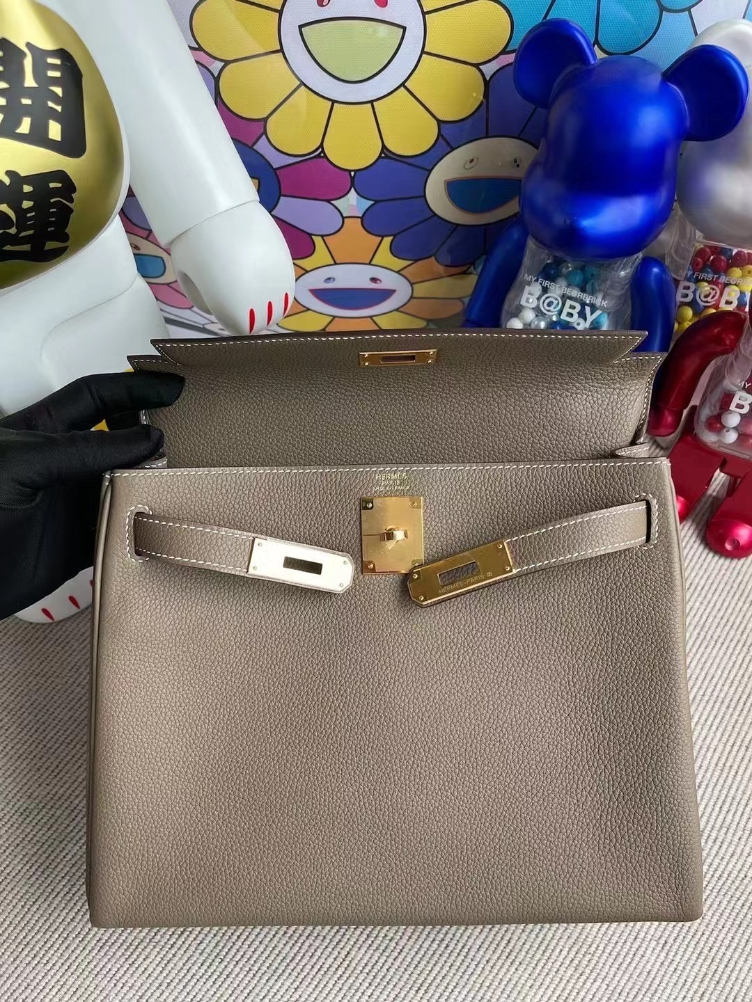 Hermes Kelly 28cm CK18 Etoupe 大象灰 禦用原廠頂級 Togo 小牛皮