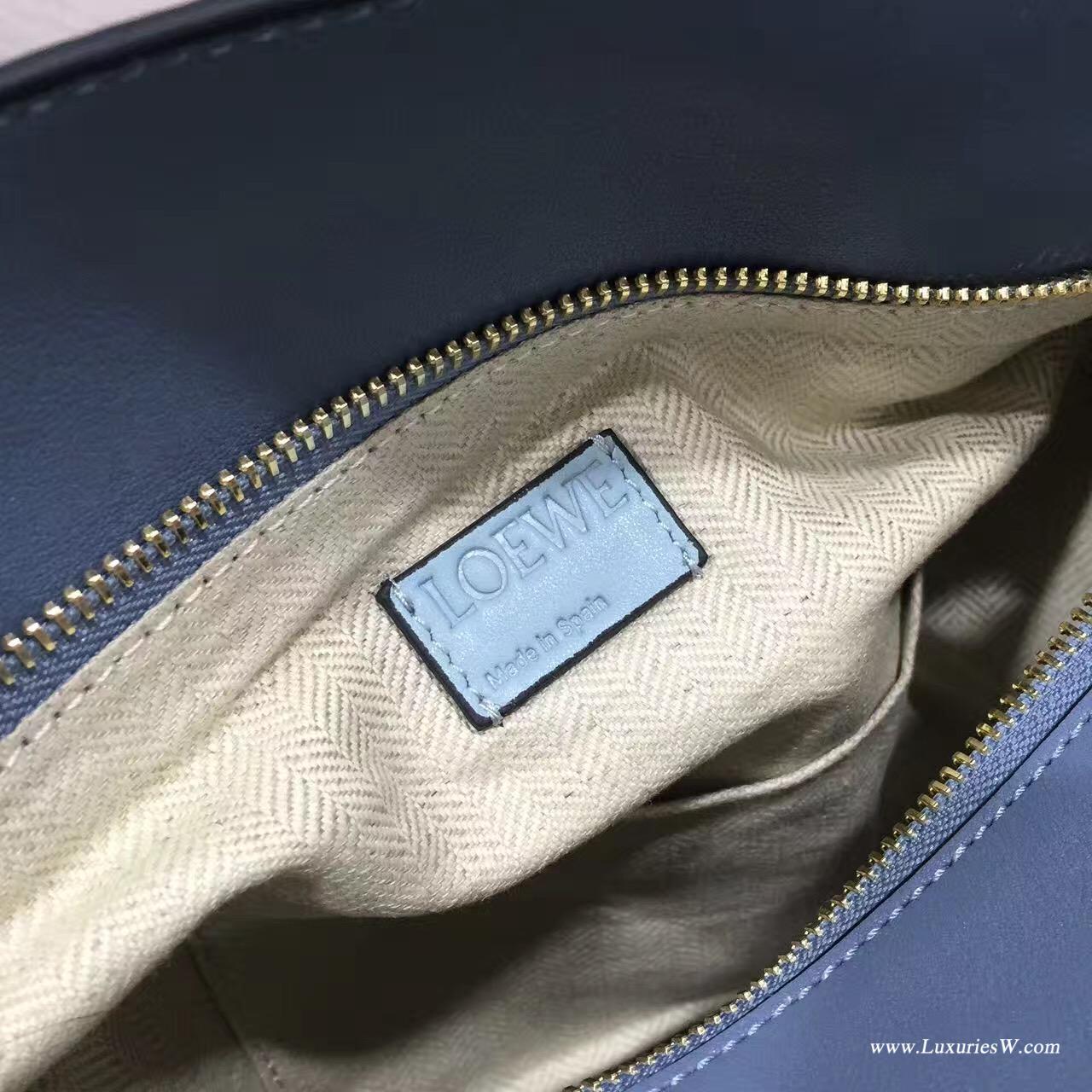 羅意威LOEWE包包 中號 Puzzle Bag 浅蓝色 30cm 折疊單肩手提幾何包