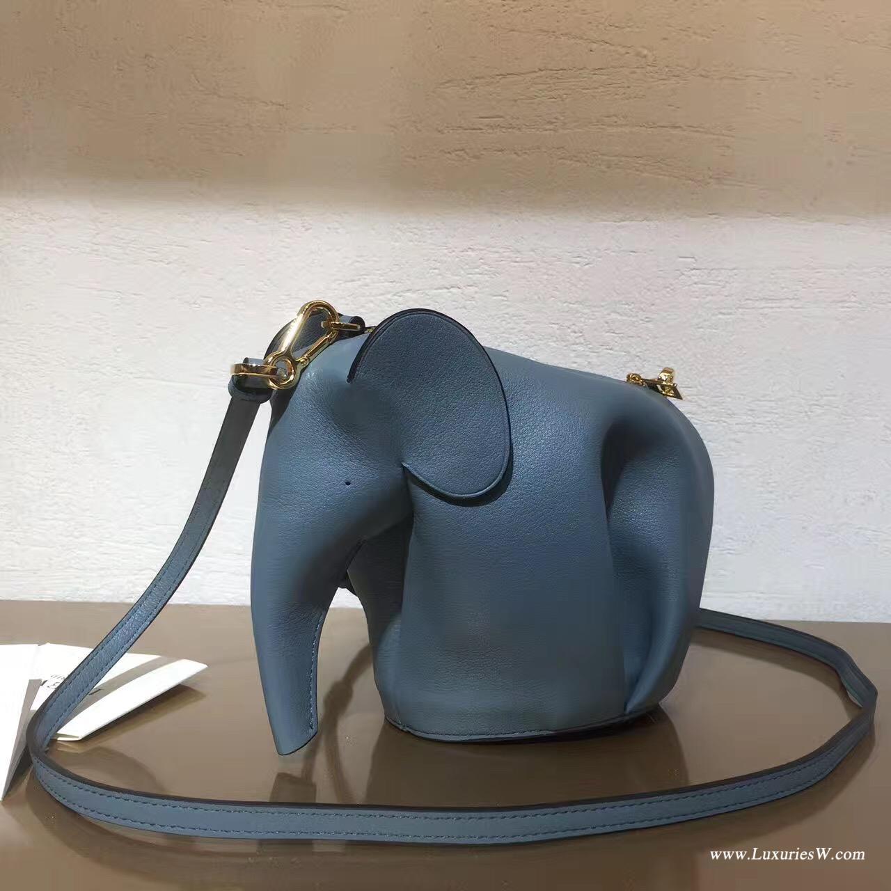 羅意威LOEWE女包 Animales迷妳包 Elephant Mini Bag 霧霾色大象包