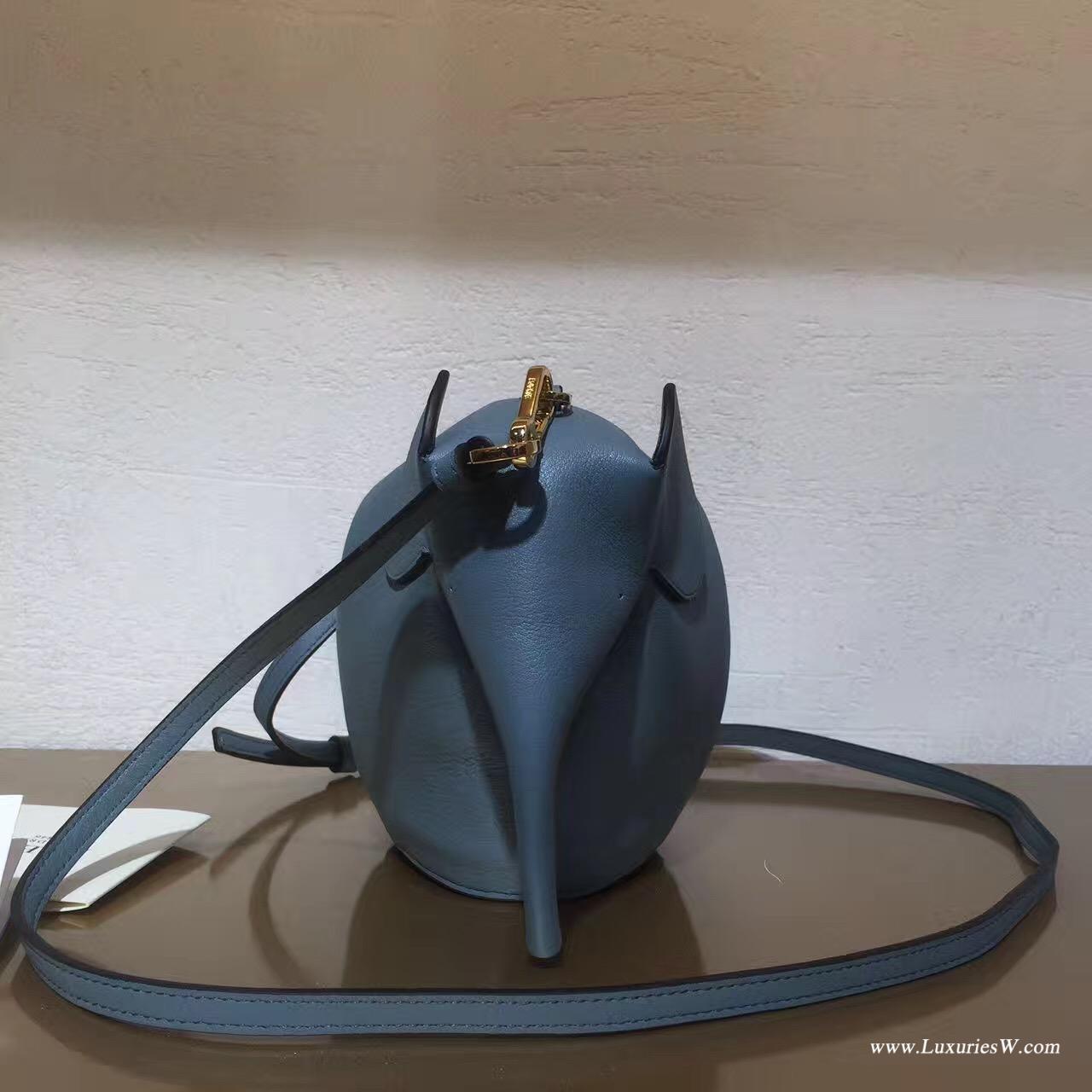 羅意威LOEWE女包 Animales迷妳包 Elephant Mini Bag 霧霾色大象包