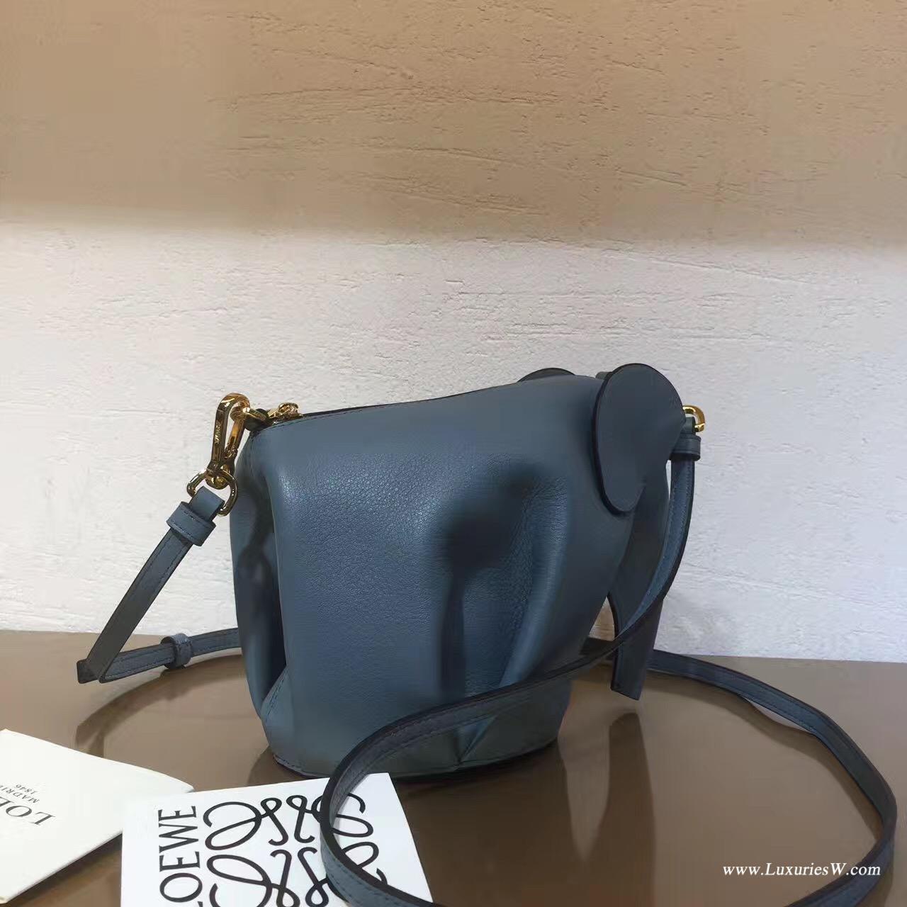 羅意威LOEWE女包 Animales迷妳包 Elephant Mini Bag 霧霾色大象包