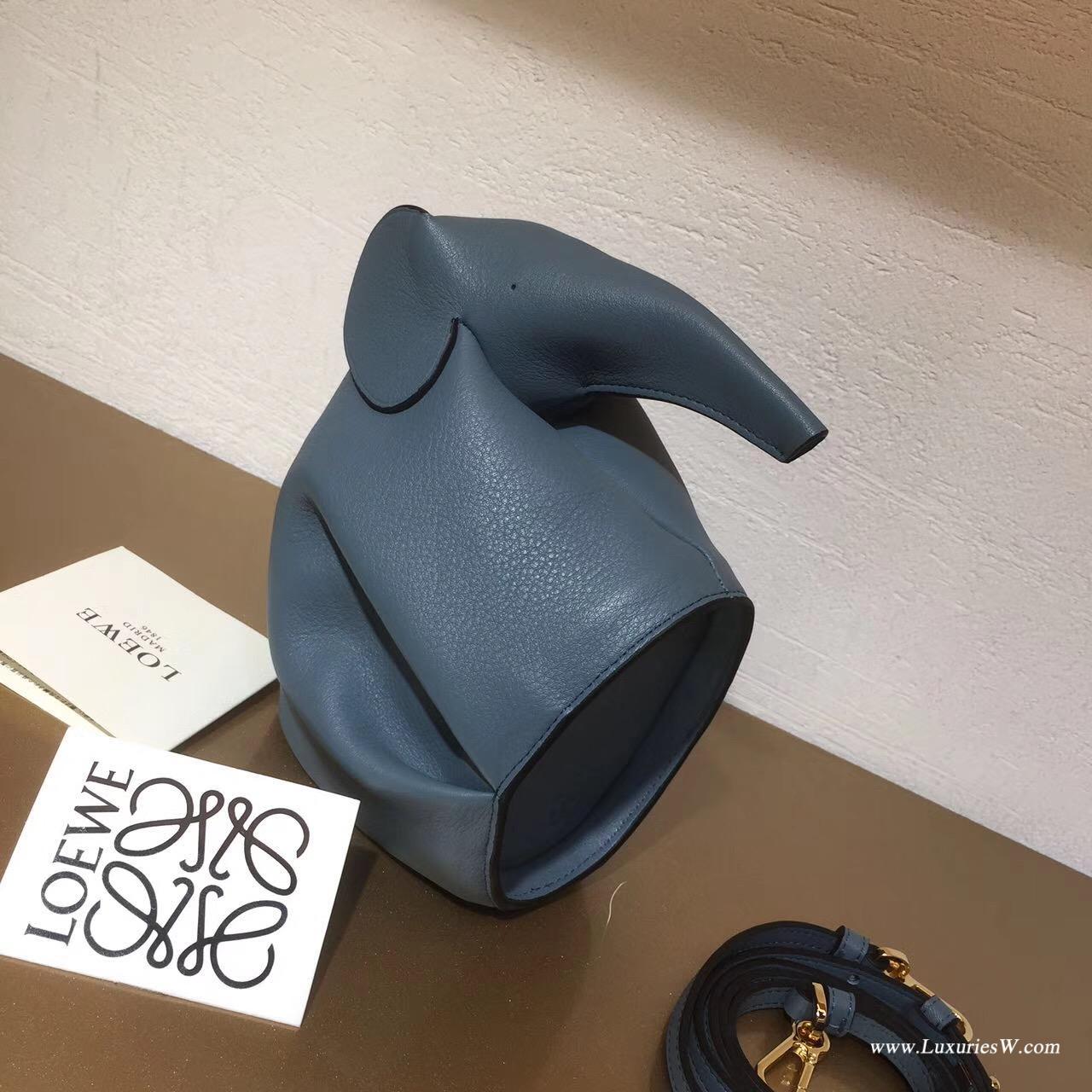 羅意威LOEWE女包 Animales迷妳包 Elephant Mini Bag 霧霾色大象包