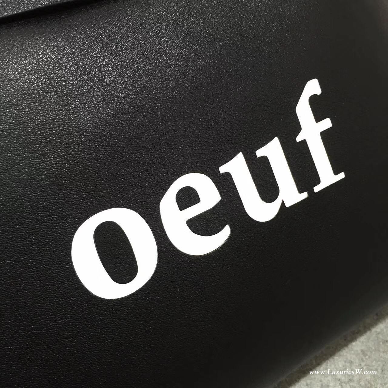 羅意威女包 Loewe T Pouch oeuf 系列手拿包 采用柔軟黑色 小牛皮