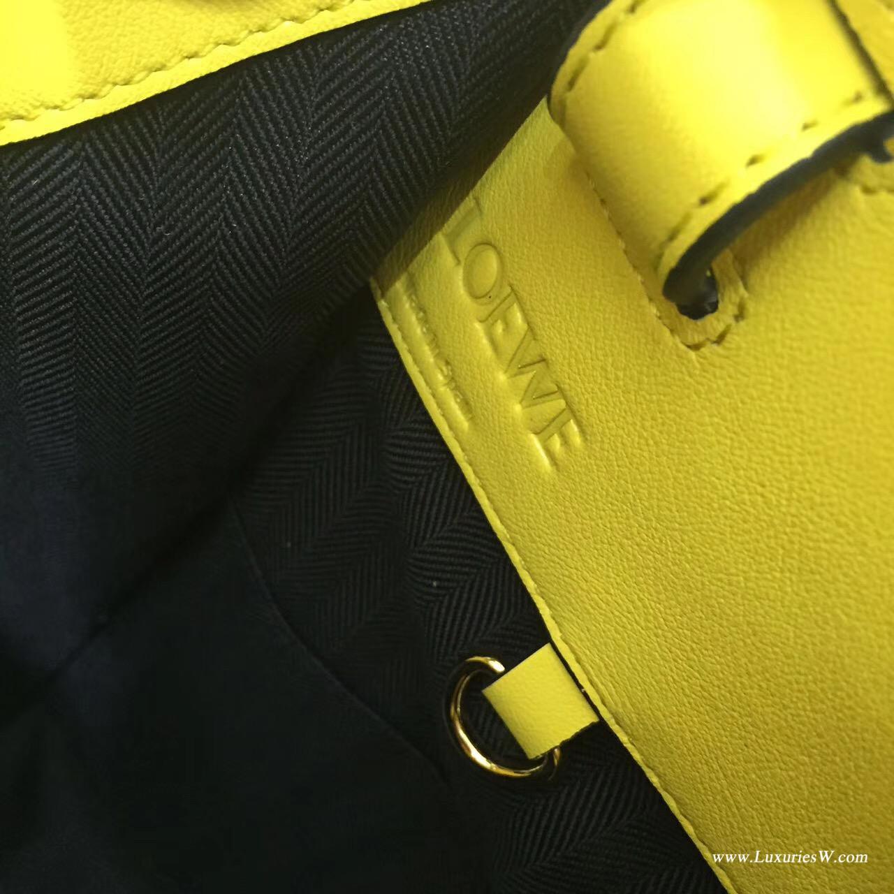 Loewe hammock bag 小吊床包檸檬黃，采用進口柔軟小牛皮