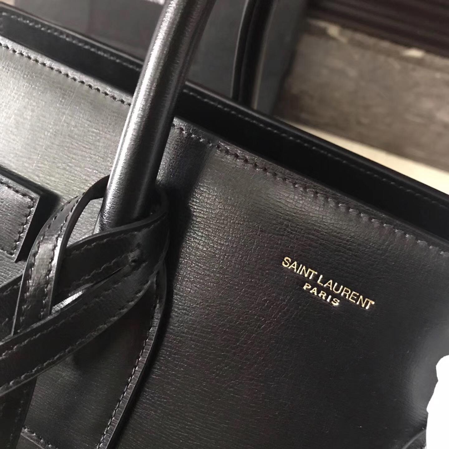 ysl Saint Laurent 經典Baby SAC DE JOUR 32cm黑配土黃