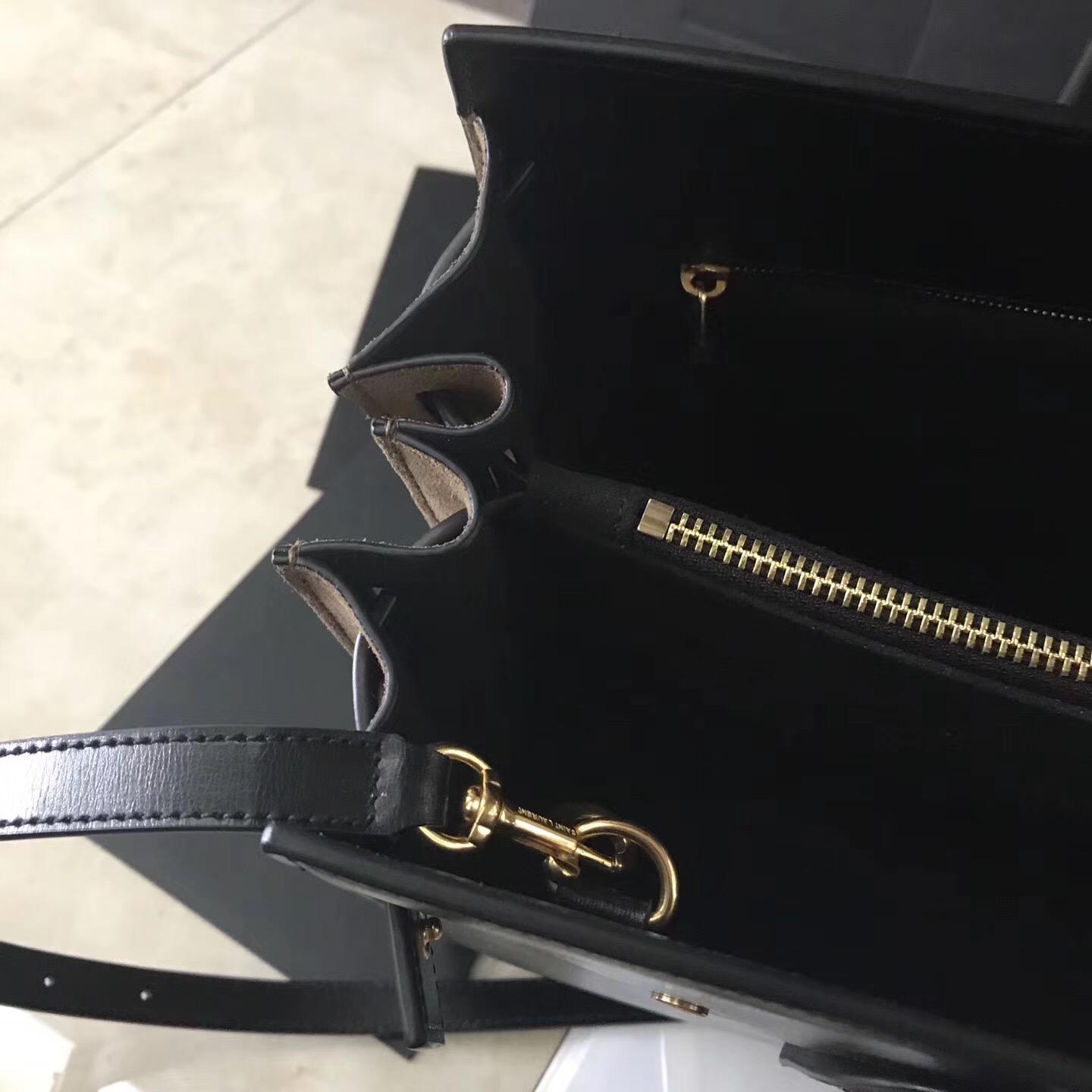 ysl Saint Laurent 經典Baby SAC DE JOUR 32cm黑配土黃