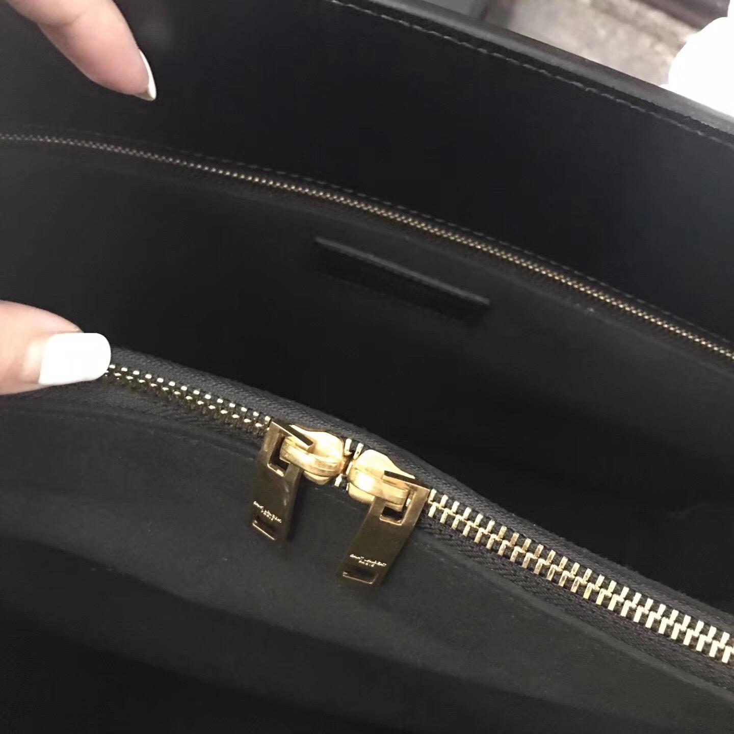 ysl Saint Laurent 經典Baby SAC DE JOUR 32cm黑配土黃