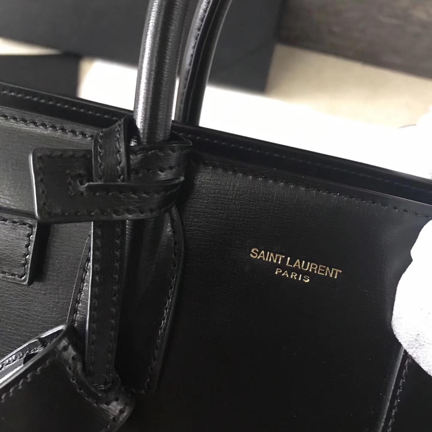 ysl Saint Laurent 經典Baby SAC DE JOUR 26cm黑配土黃