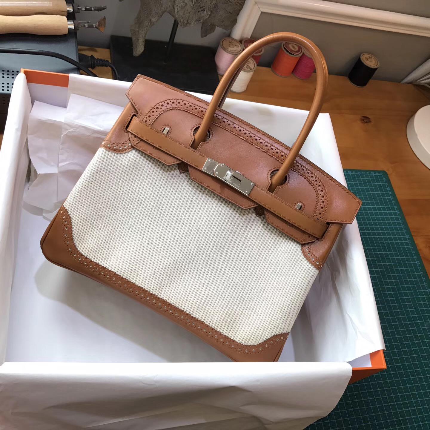 Hermes birkin铂金包 bag 30cm 蕾絲Box CK37 Gold金棕色 銀扣