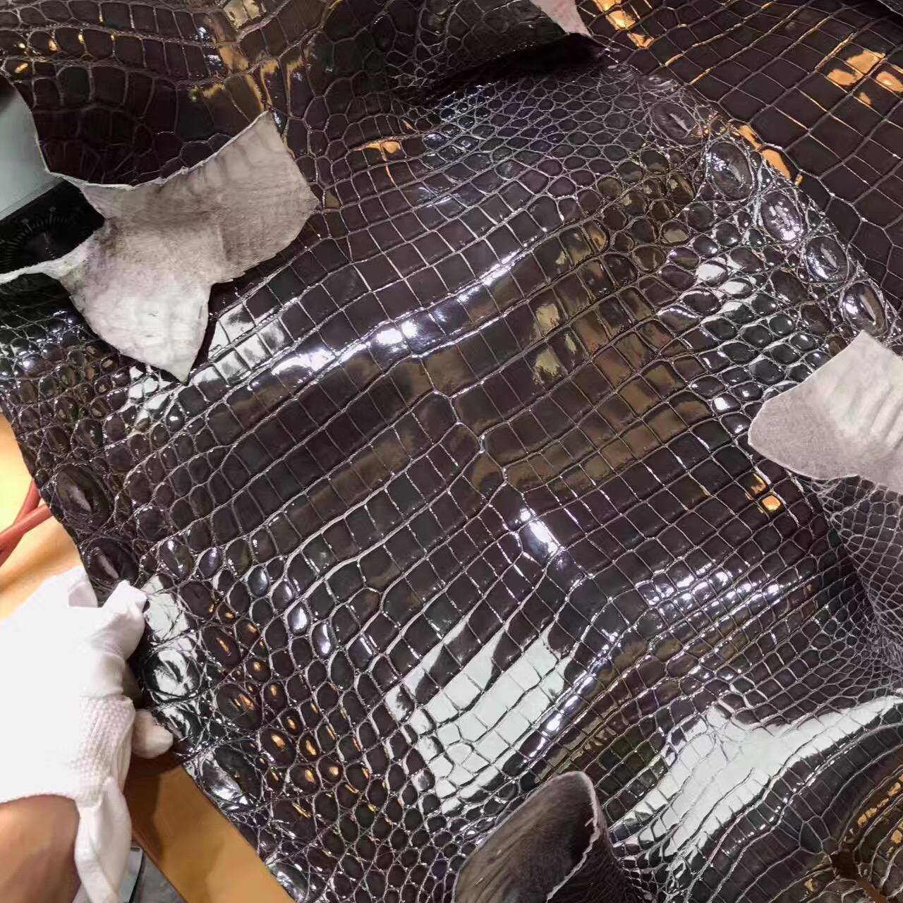愛馬仕光面鱷魚皮 新鮮鱷魚剛到8F Etain 錫器灰 HTC原廠皮料