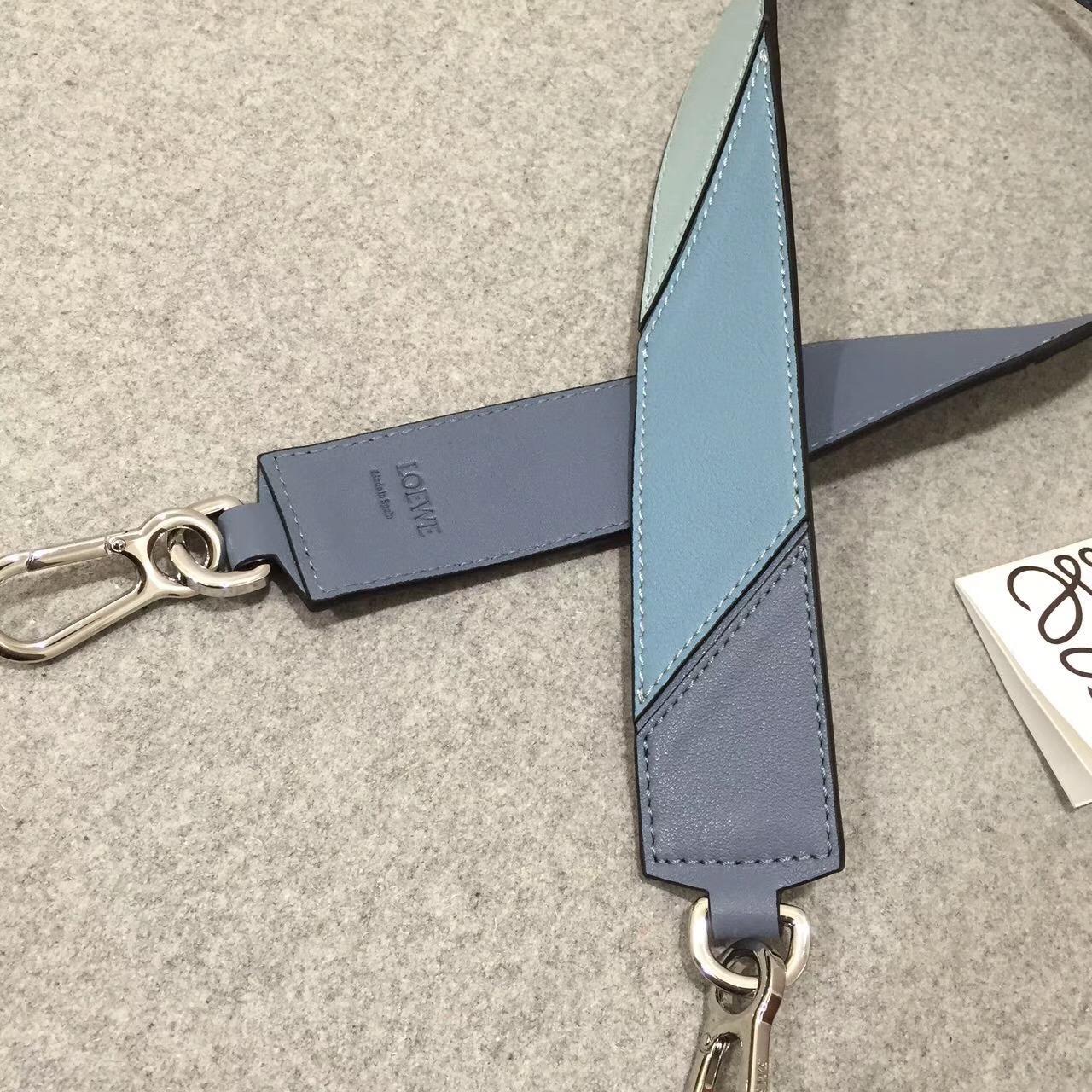 Loewe新款拼接肩帶 Degrade Strap Stone Blue Multitone