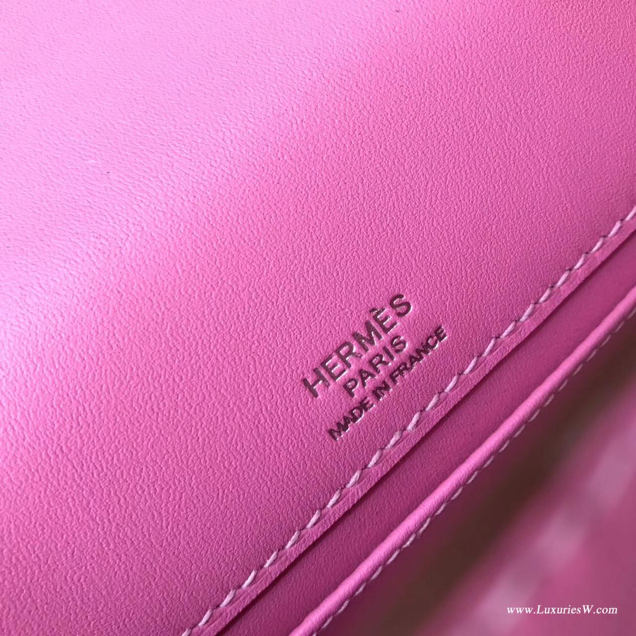 愛馬仕Hermes Mini Kelly Swift T5新糖果色银扣 類似於 紅中帶粉