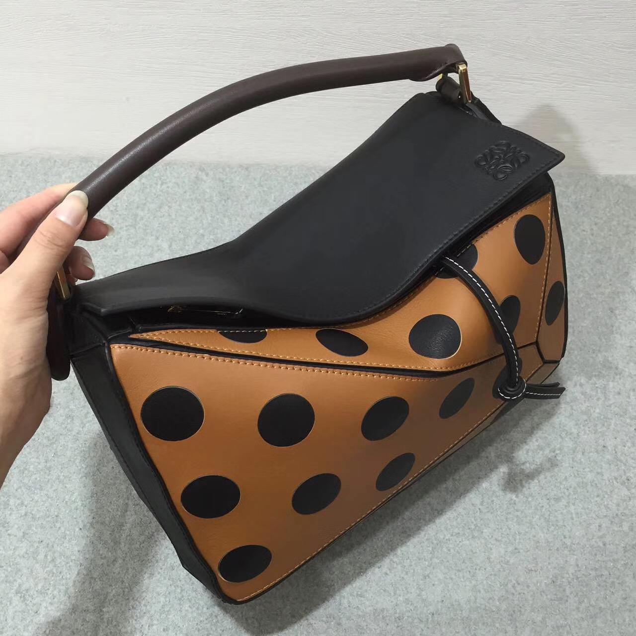 loewe Puzzle Circles Bag Black/Tan/Chocolate Brown 黑色圓圈