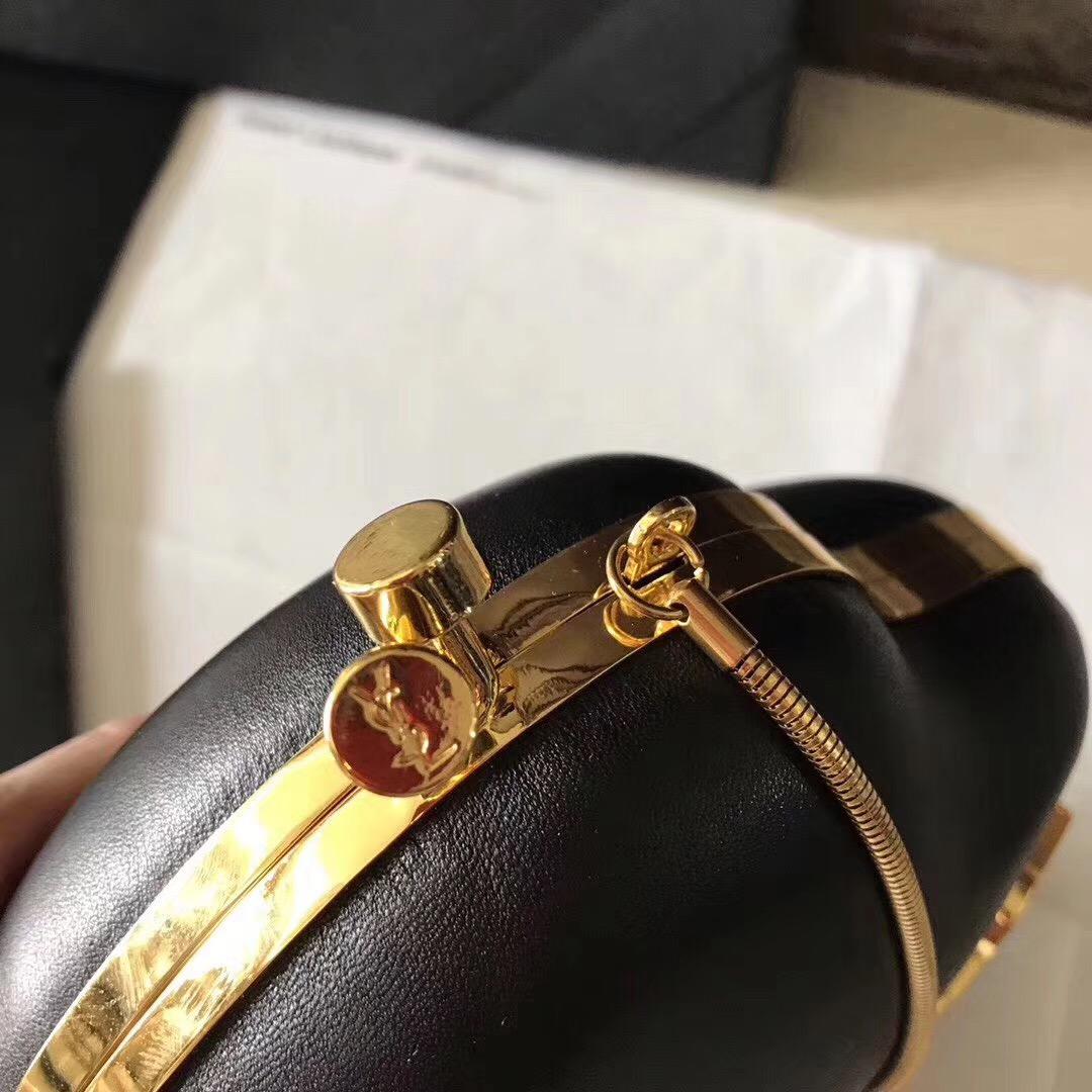 聖羅蘭YSL SAINT LAURENT 黑色真皮心形手袋 真皮LOVE箱形袋