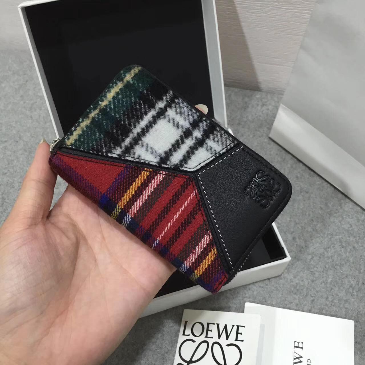 羅意威包包 Puzzle Zip Around Wallet Black/Multicolor Tartan 長款式拉鏈錢包