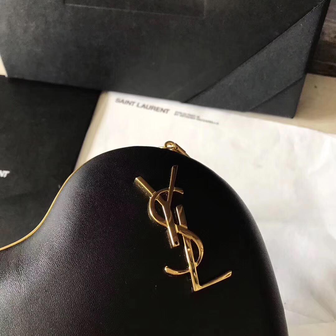 聖羅蘭YSL SAINT LAURENT 黑色真皮心形手袋 真皮LOVE箱形袋