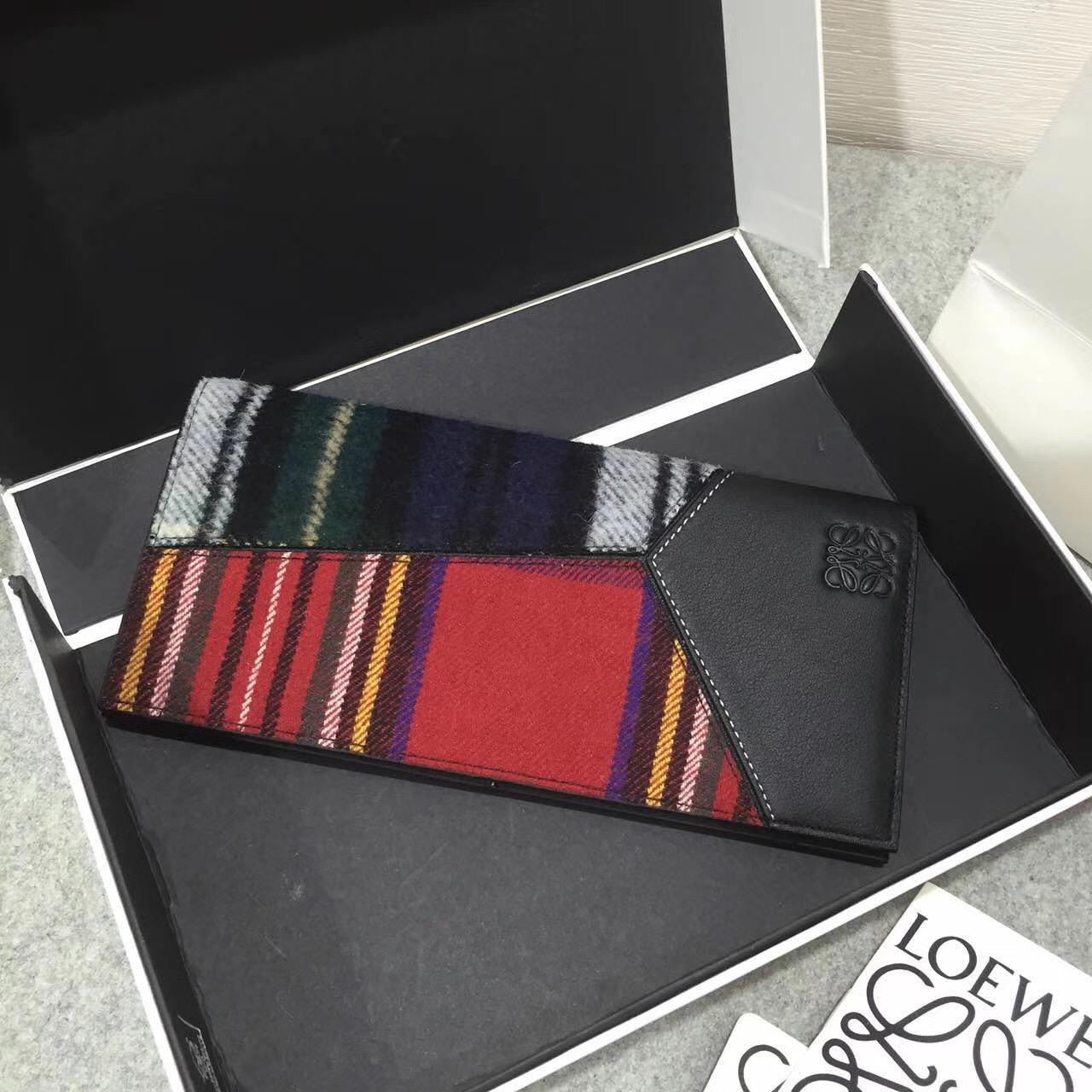 羅意威包包 Puzzle Zip Around Wallet Black/Multicolor Tartan 長款式拉鏈錢包