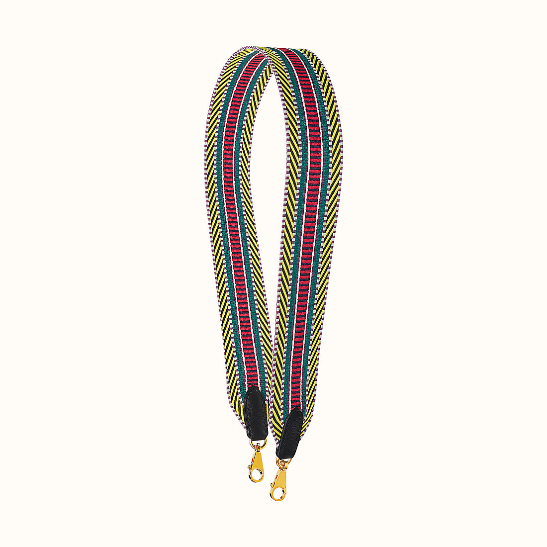 Hermes Sangle Cavale 50 mm bag strap Multicolore/Noir