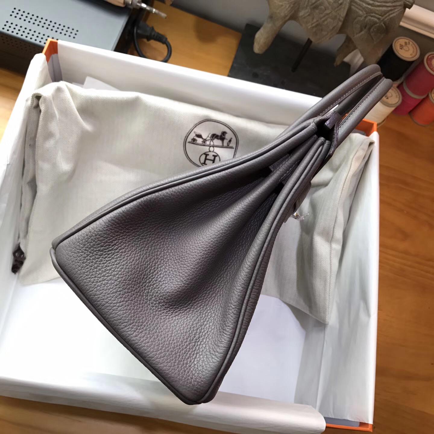 Hermes birkin铂金包 30 togo 8F Etain 錫器灰 銀扣 氣質好冷的深灰色