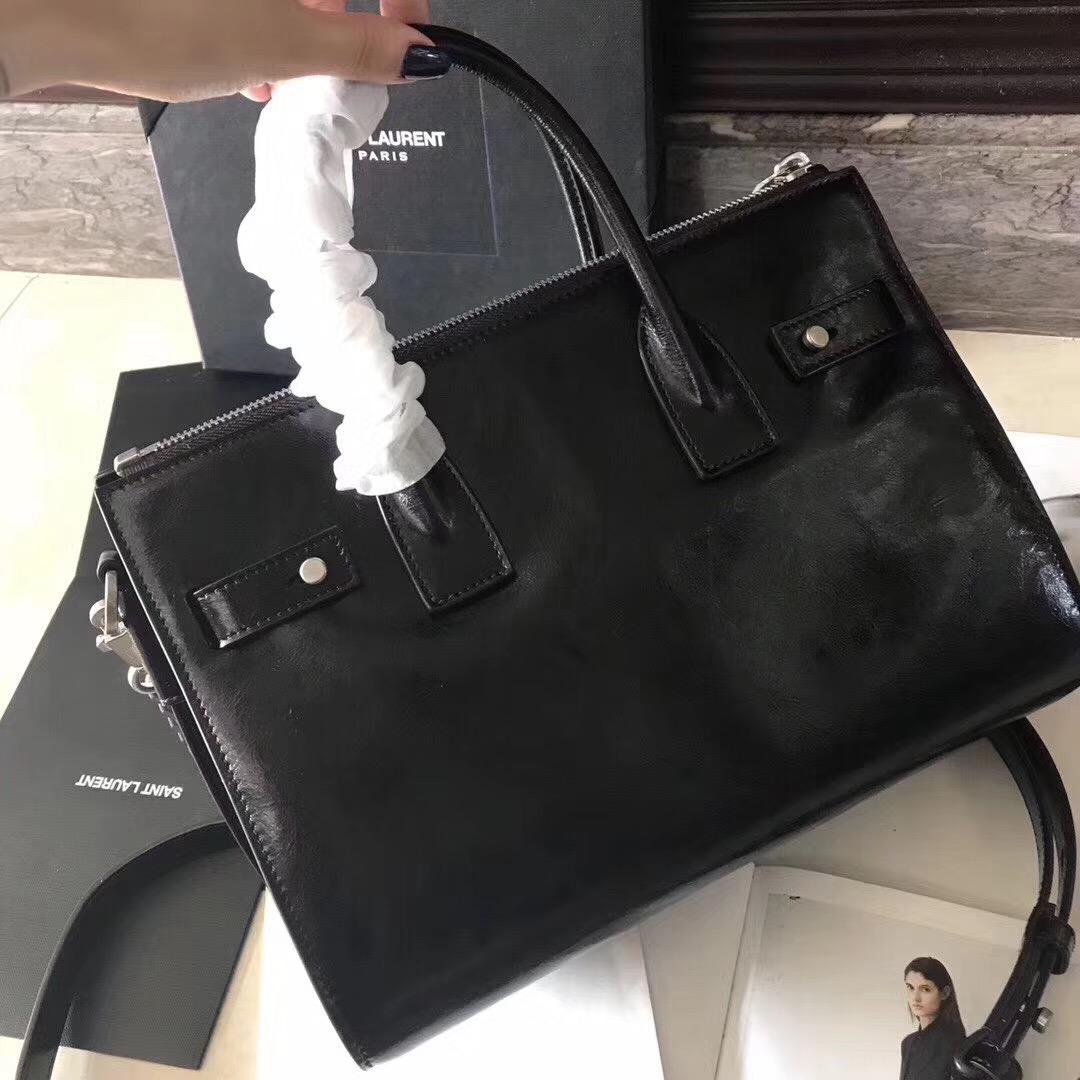 ysl Baby SAC DE JOUR SOUPLE duffle bag in black moroder leather