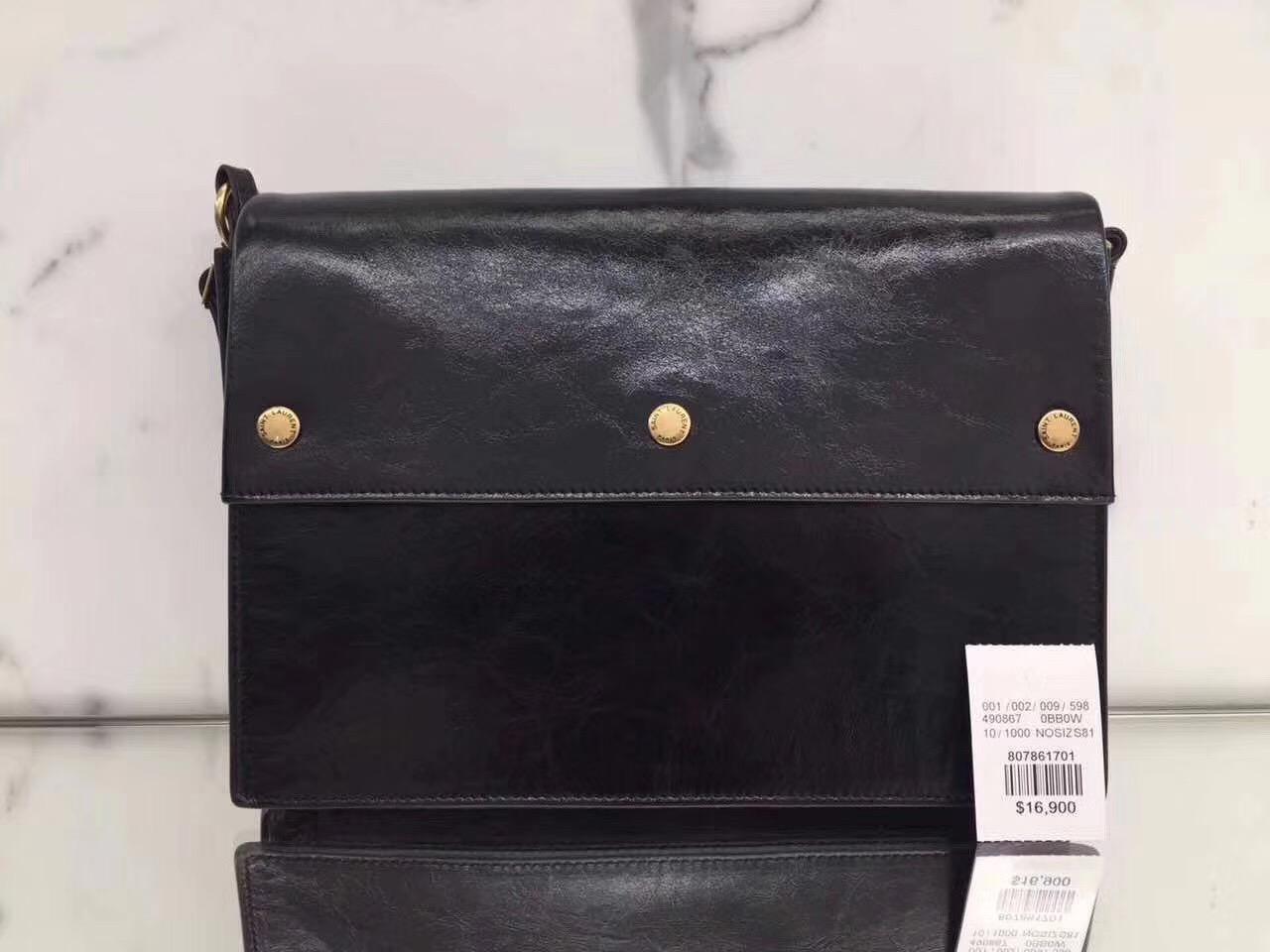 ysl NOE SAINT LAURENT crossbody bag in black moroder leather