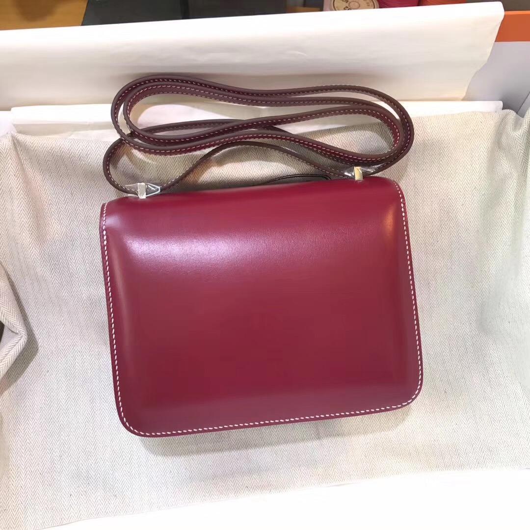 最難買的包袋 Constance 18（19）Box CK55 Rouge 愛馬仕白色線