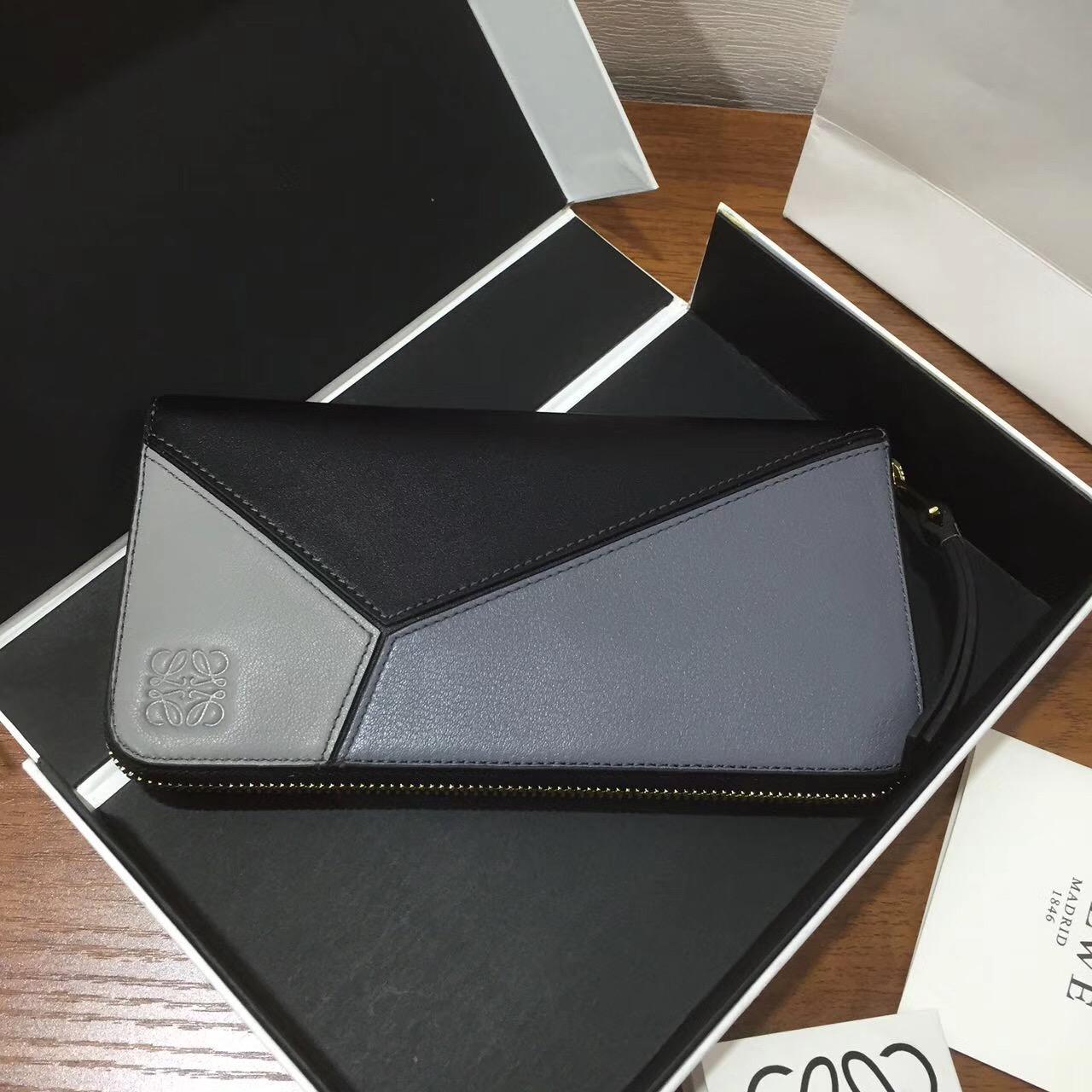 羅意威包包LOEWE Puzzle Zip Around Wallet Grey Multitone 長款式拉鏈錢包