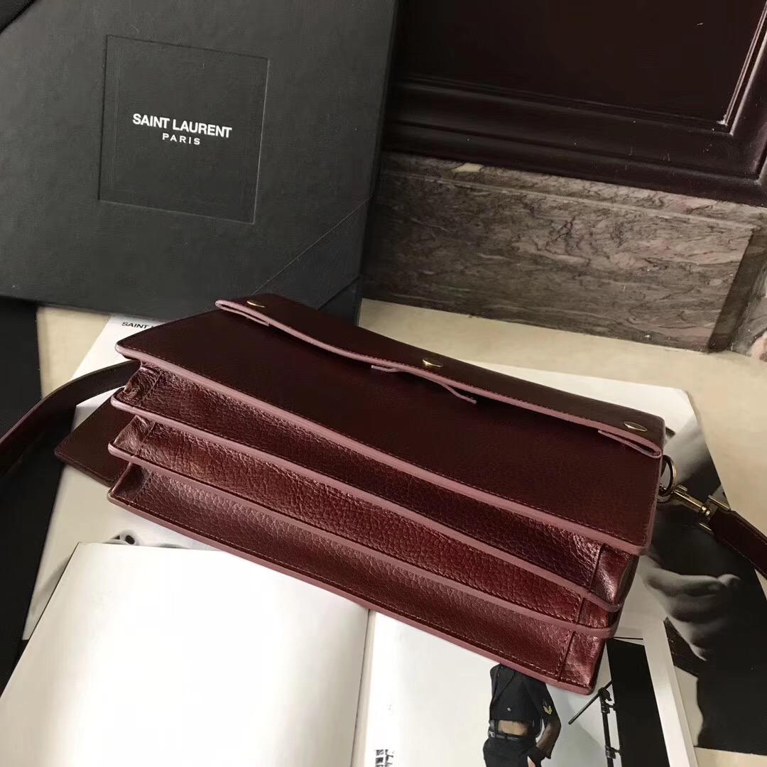 YSL NOE SAINT LAURENT crossbody bag in cognac shiny leather駱駝色