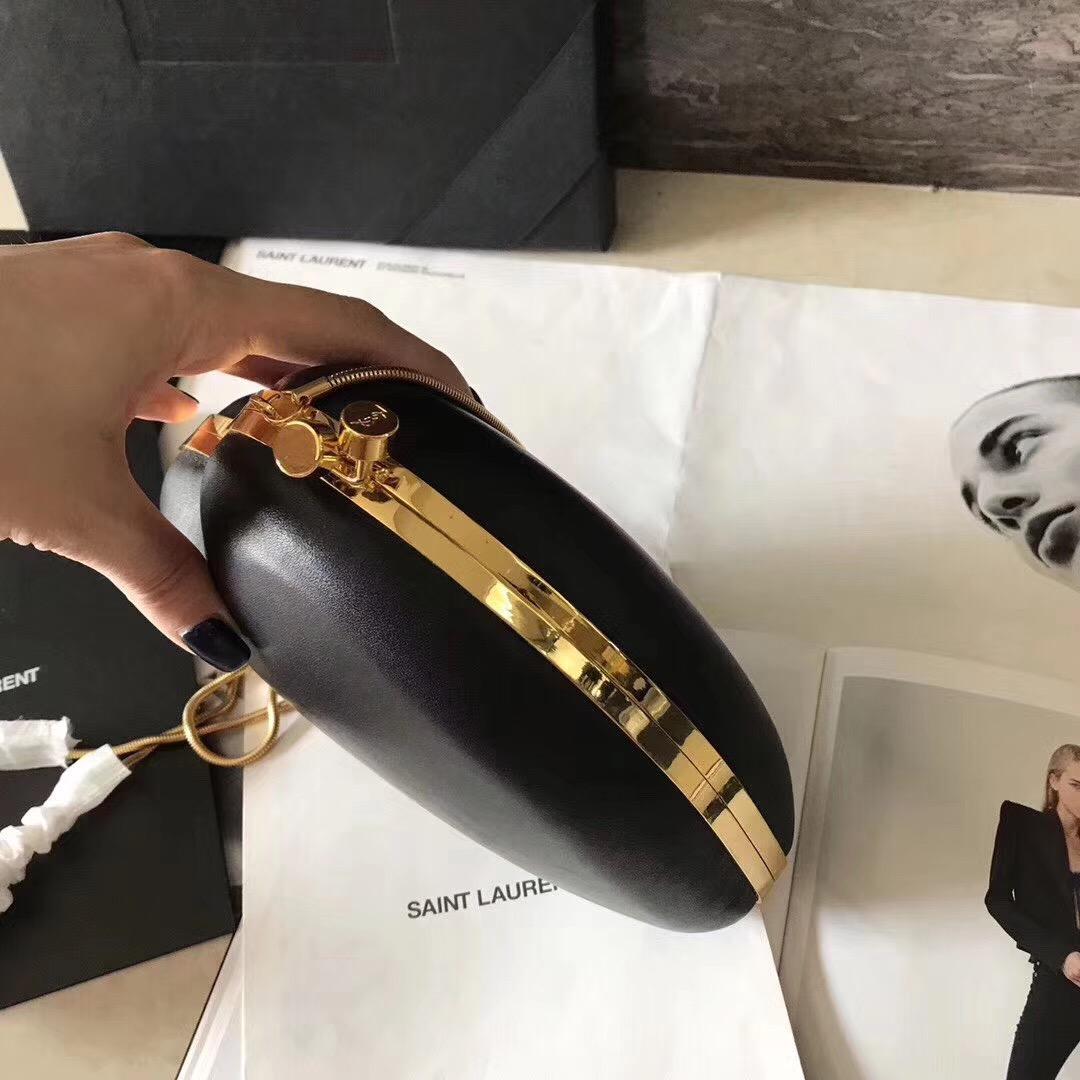 聖羅蘭YSL SAINT LAURENT 黑色真皮心形手袋 真皮LOVE箱形袋