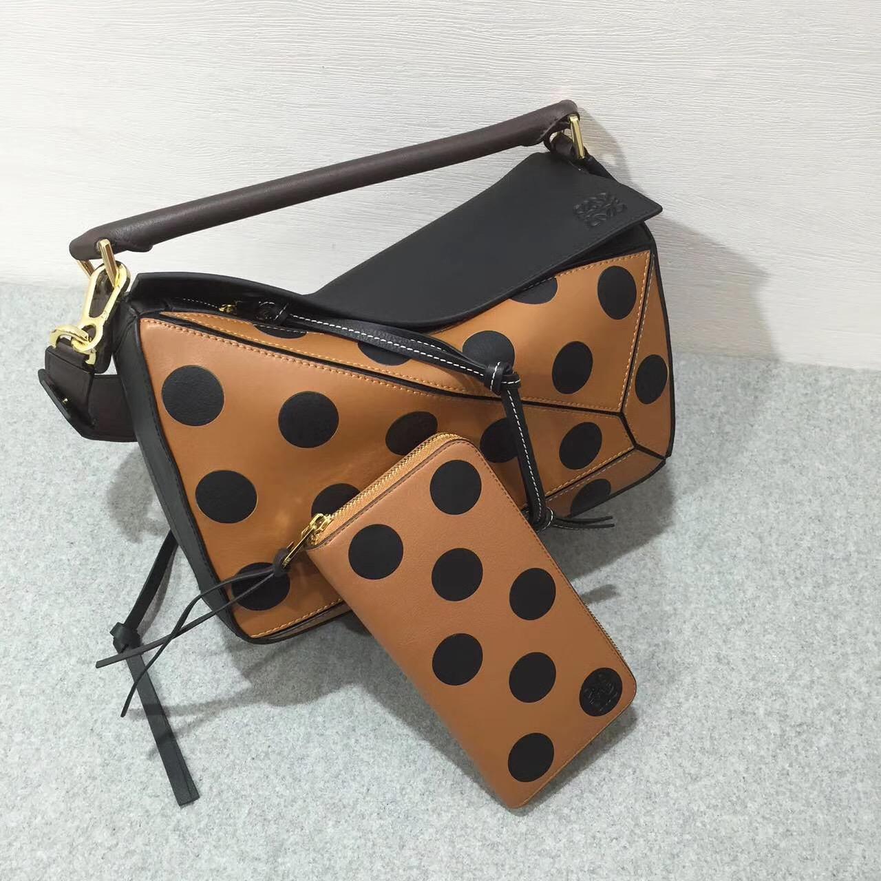 loewe Puzzle Circles Bag Black/Tan/Chocolate Brown 黑色圓圈