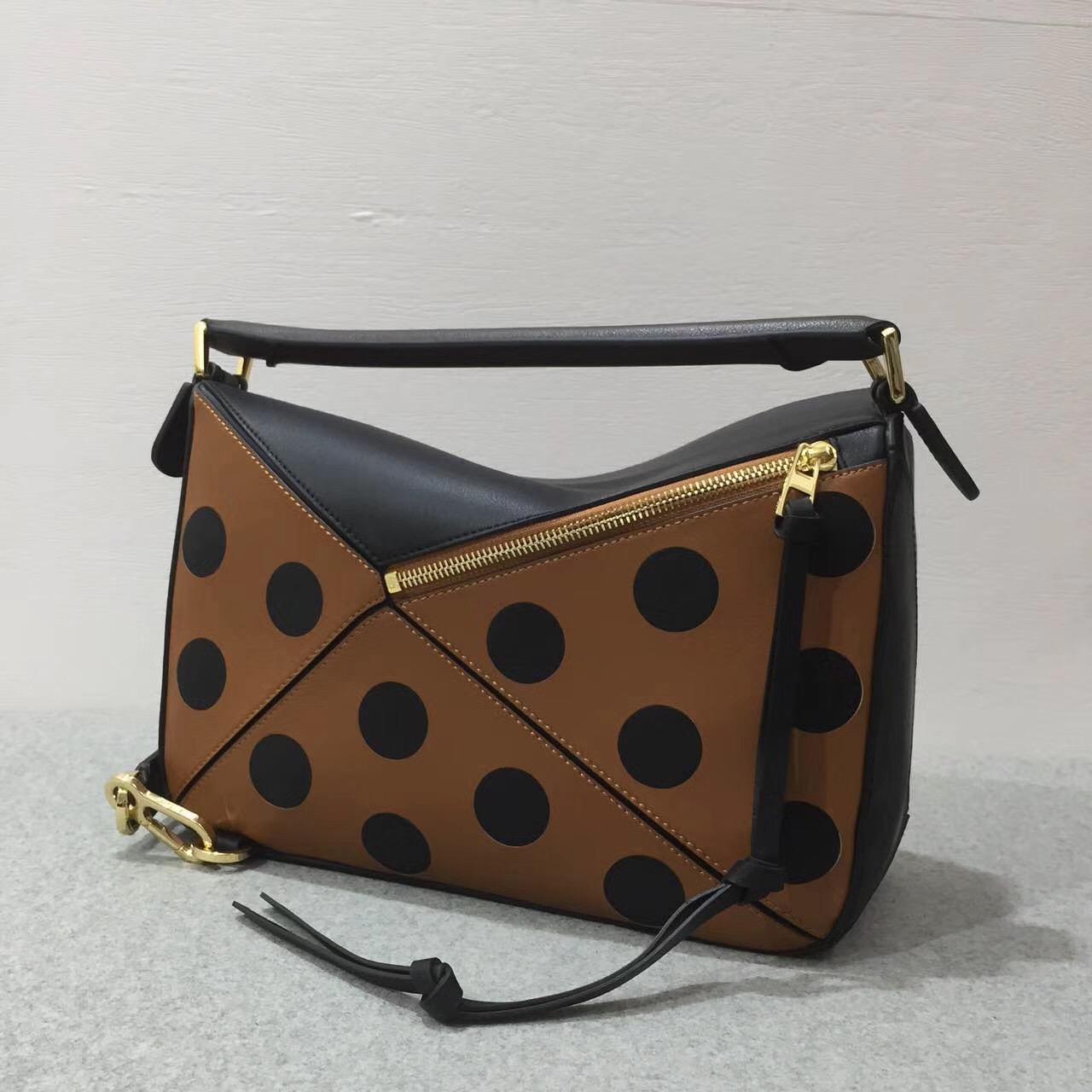 loewe Puzzle Circles Bag Black/Tan/Chocolate Brown 黑色圓圈