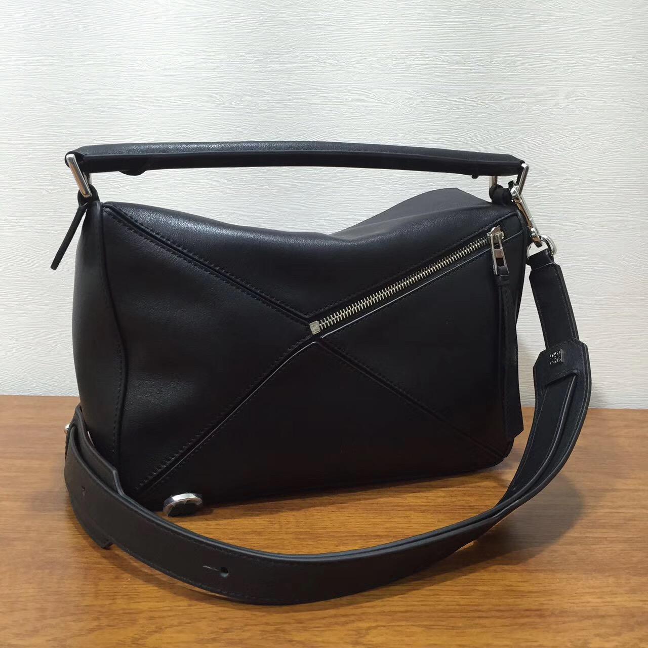 Loewe羅意威女包幾何包 中號 Puzzle Bag 黑色