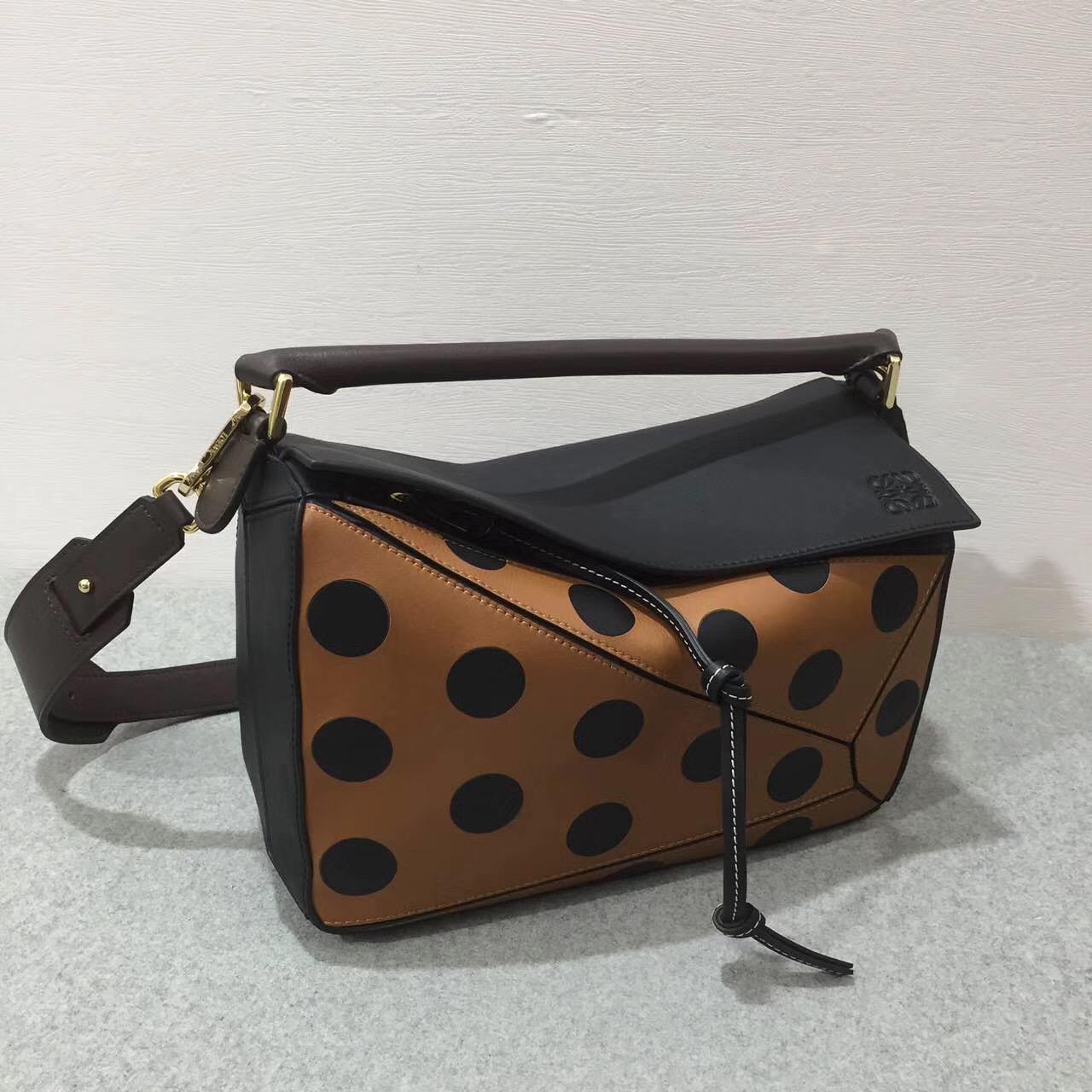 loewe Puzzle Circles Bag Black/Tan/Chocolate Brown 黑色圓圈