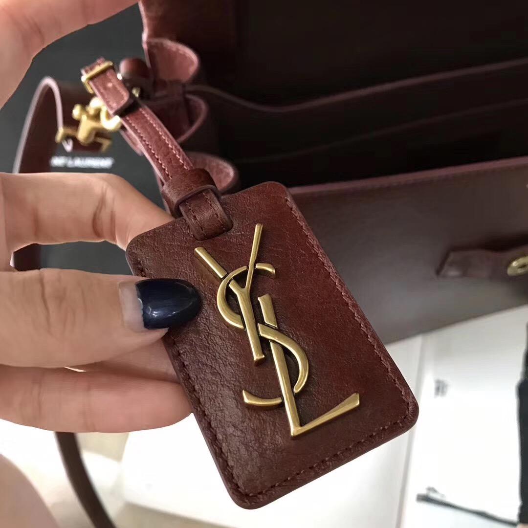 YSL NOE SAINT LAURENT crossbody bag in cognac shiny leather駱駝色