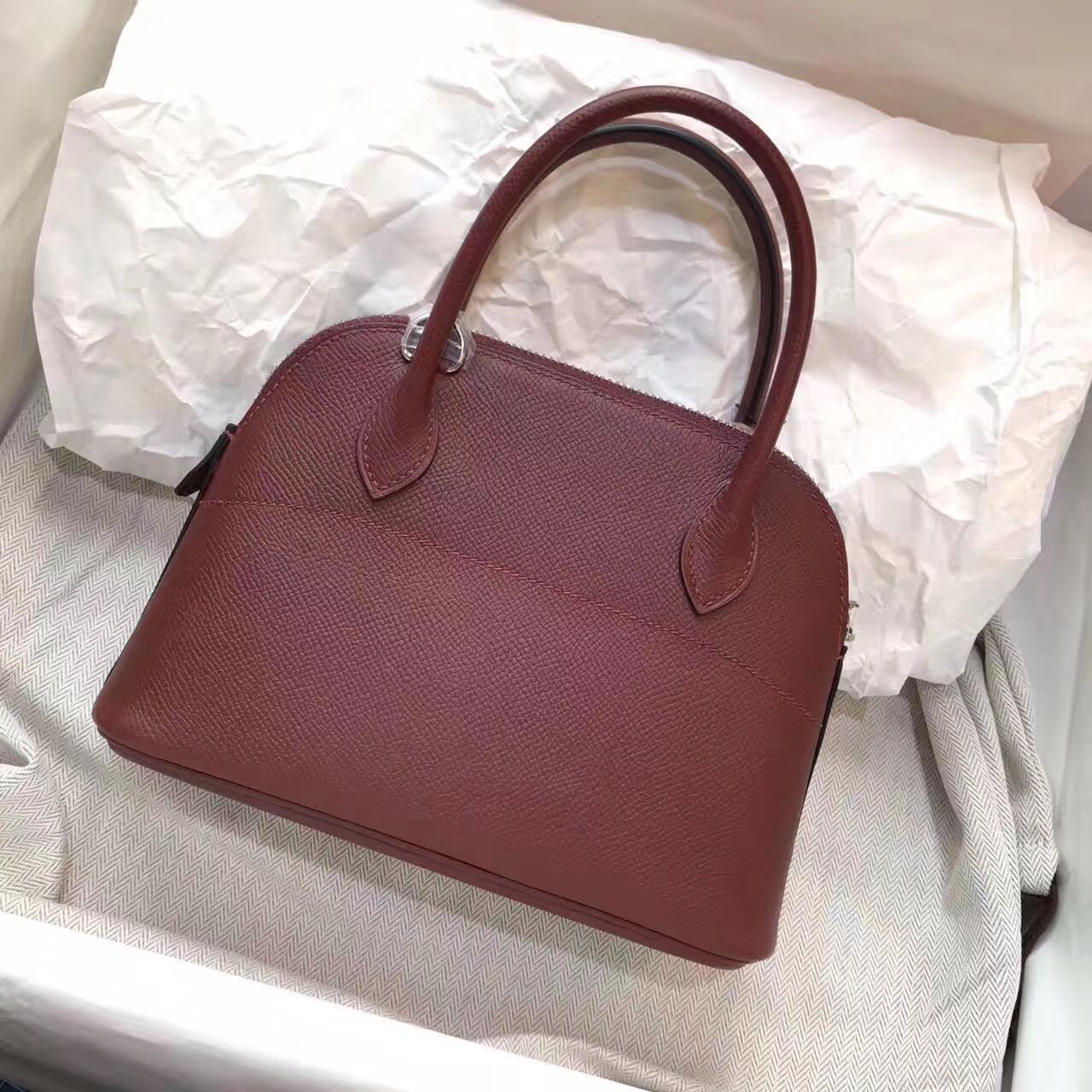 臺灣新北市愛馬仕保齡球包 Hermes Bolide epsom 27cm  55 Rouge H 愛馬仕紅