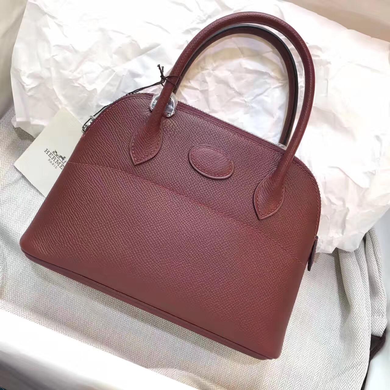 臺灣新北市愛馬仕保齡球包 Hermes Bolide epsom 27cm  55 Rouge H 愛馬仕紅