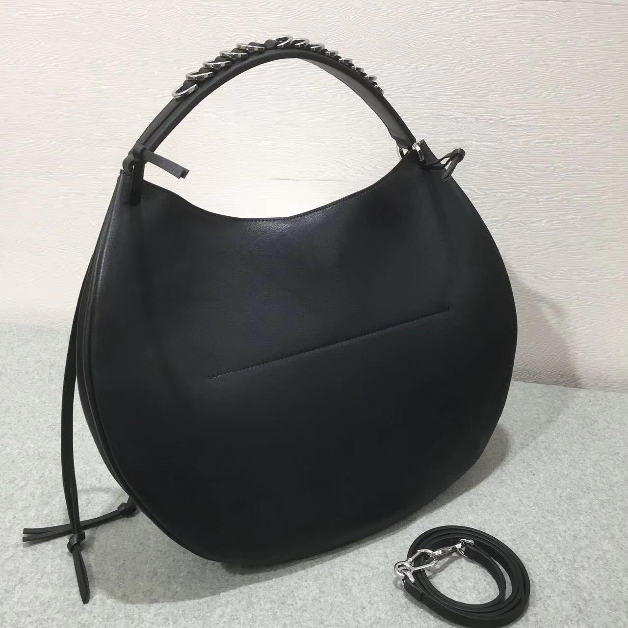 羅意威 Loewe Fortune hobo bag系列限量版半月包 黑色進口細紋小牛皮