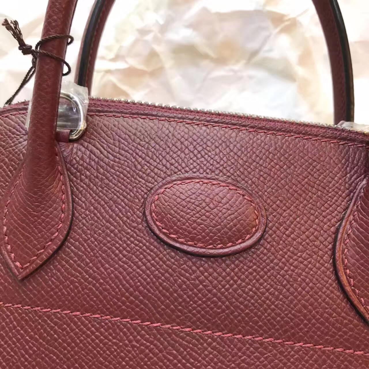 臺灣新北市愛馬仕保齡球包 Hermes Bolide epsom 27cm  55 Rouge H 愛馬仕紅