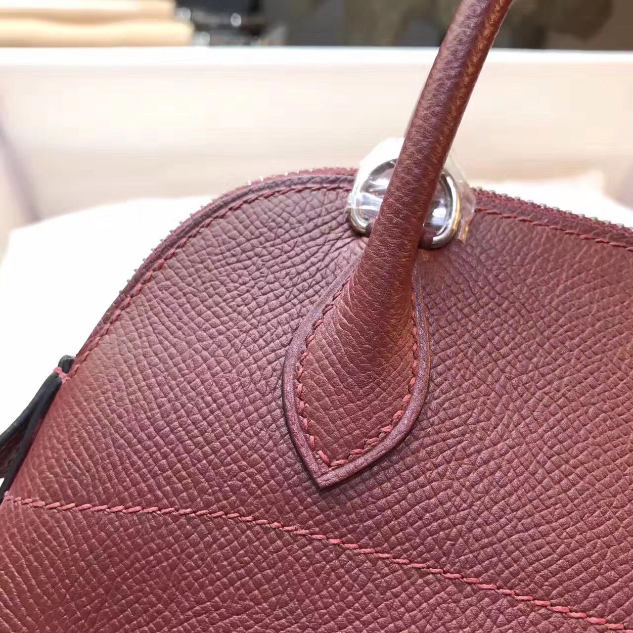 臺灣新北市愛馬仕保齡球包 Hermes Bolide epsom 27cm  55 Rouge H 愛馬仕紅