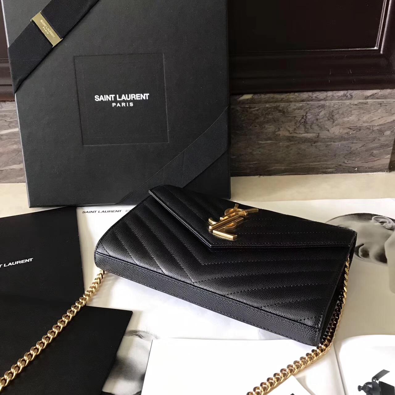 聖羅蘭 Saint Laurent ysl最新woc 22.5cm logo分開链条小包